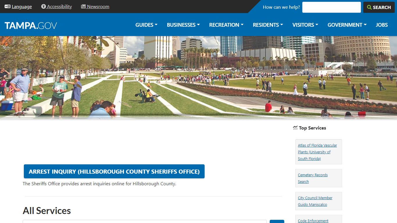 Arrest Inquiry (Hillsborough County Sheriffs Office)